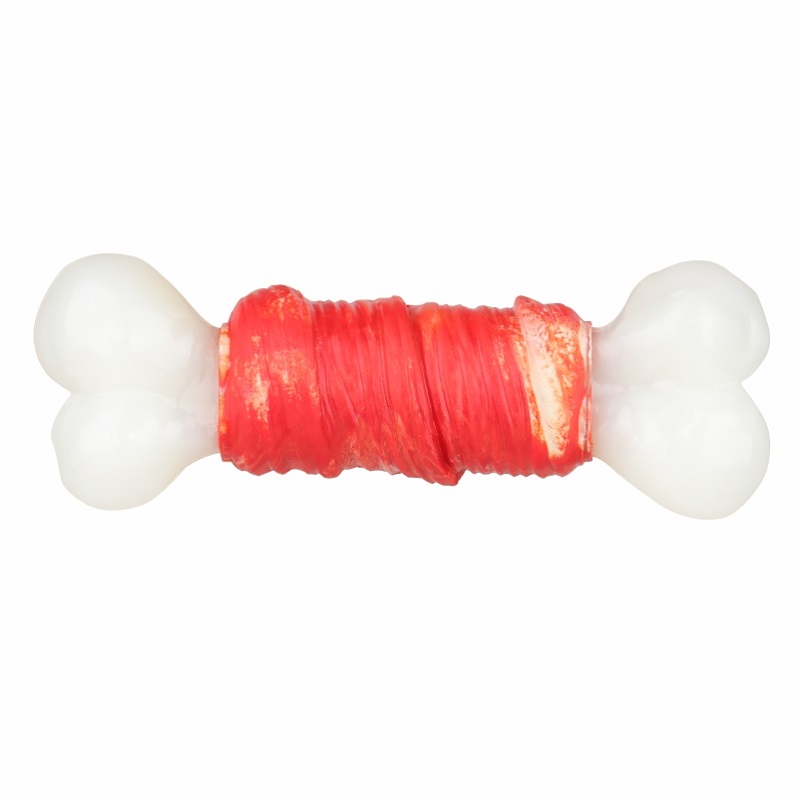 Eco-Friendly Nylon dog toy Bacon Bones Natural Rubber Made of Strong Dog Chew Toys