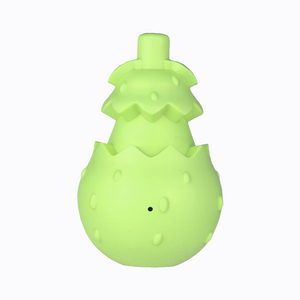 Hot Selling Pear Design Natural Rubber Slow Feeder Dog Toy Healthy Treat Dispenser Dog Teeth Cleaning Chew Toy 