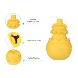 Pear Design Natural Rubber High Quality Feeder Durable Rolling Treat Dispenser Dog Toys for Aggressive Chewers 