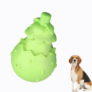 Funny Fruits Pear Chew Toy Made of 100% Natural Rubber Molar-resistant Toy.