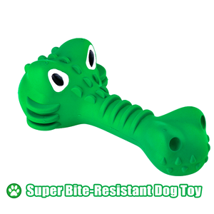 Squeaky Crocodile Dog Toy for Aggressive Chewers Large Medium Nearly Indestructible Super Chewable Dog Toy Natural Rubber