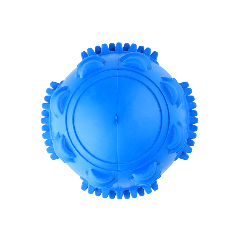 New Bite-resistant Rubber on A Blue Chewing Ball Is An Easy-to-clean Chewing And Leak-feeding Toy for Small And Medium-sized Dogs To Clean Their Teeth