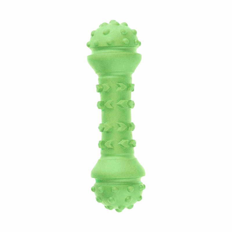 Premium Dog Toys Made of 100% Natural Rubber Dumbbell Design Chewy Dog Brushing Toys