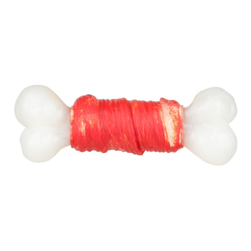 New Design "Bacon Bone" Dog Chewy Chew Toy Uses Nylon And Natural Rubber To Make Natural Pet Dog Toys