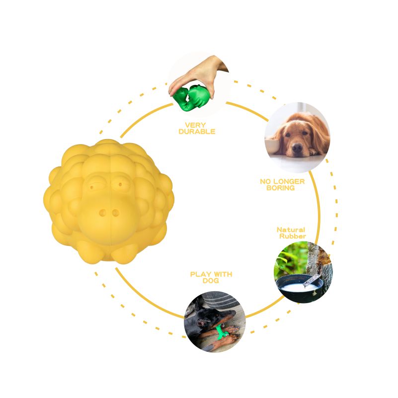 Fun Interactive Chew And Squeak Dog Toys Made of 100% Natural Rubber OEM/ODM Pet Toys
