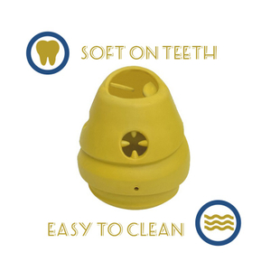 Non-toxic Durable Natural Rubber Interactive Treat Dispensing Slow Feeder Dog Toy Squeaky Chewing Toy 