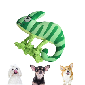 Chameleon Cute Design Squeak Interactive Durable Calming Anti-Anxiety Puzzle Squeaky Plush Toy