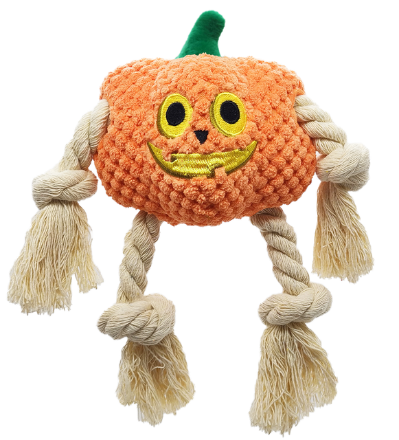 Halloween Pumpkin Dog Outdoor Tug Rope Toys Indestructible