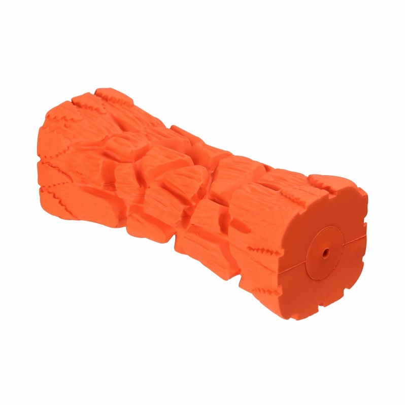 Orange Rubber Dog Toy Made of 100% Natural Rubber Trunk Shape Design Rubber Dog Squeak Toy