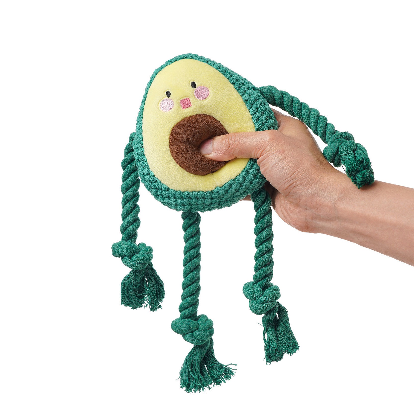 2022 Hot Sale New Wholesale Avocado Cute Shape Design Squaky Plush Toy