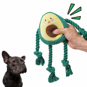Tough Dog Toys Wholesale Avocado Design Durable Eco-Friendly Squeaky Toys for Dogs That Chew