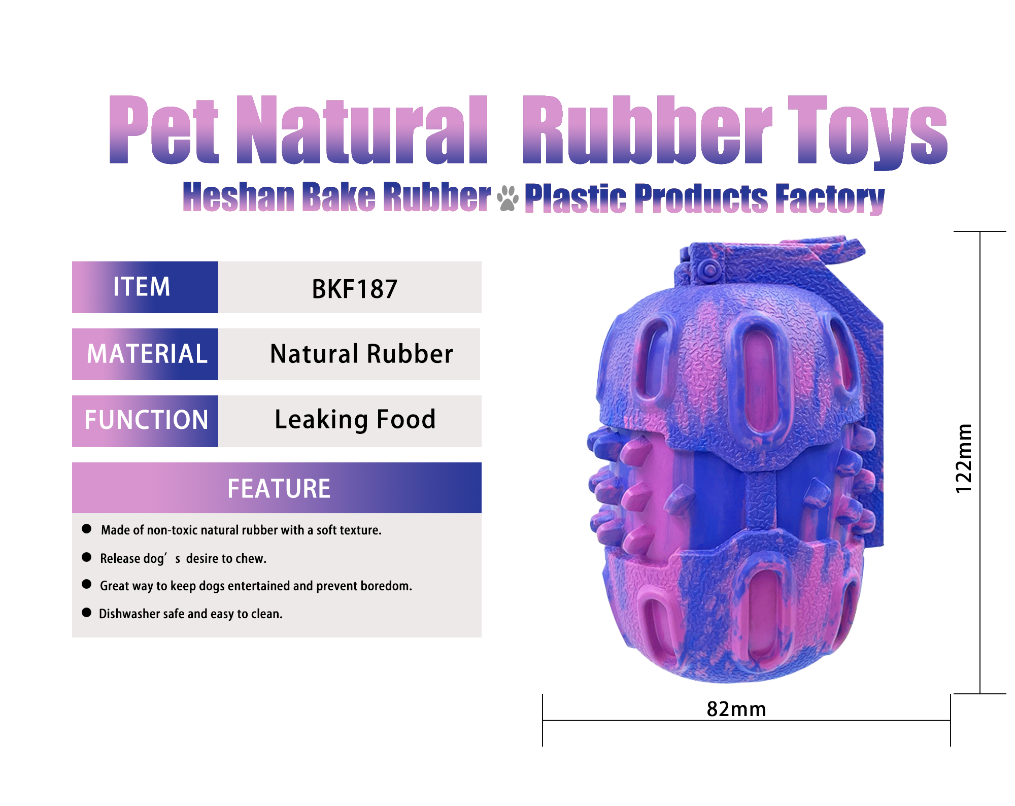 Durable Dog Toy for Heavy Chewers Uses 100 Natural Rubber To Make