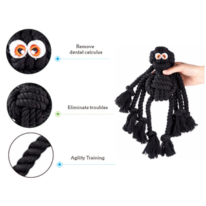 Rope Dog Toy Natural Safe Material Tough Chewy Interactive Spider Dog Chewing on Rope Toy