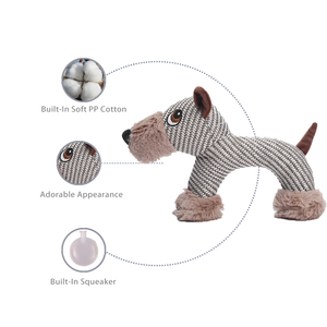 Puppy Animal Series Design Made of Pp Cotton Natural Non-toxic Squeaky Dog Toy Suitable for Small And Medium Sized Dogs To Chew