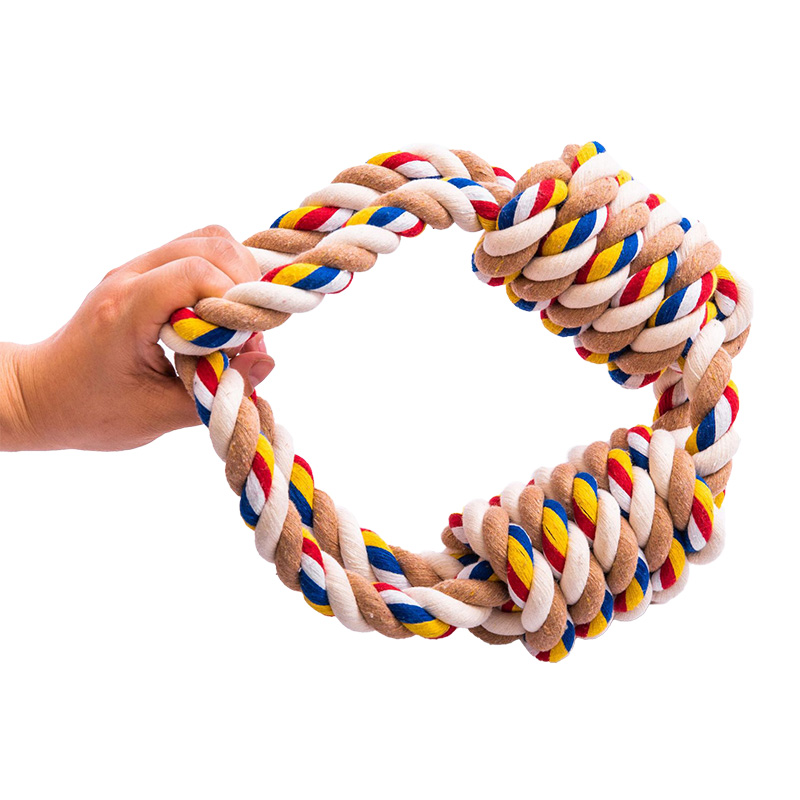 outside Funny Dog Toy Rope Uses High Quality Cotton Rope To Make Chewy Large Dog Playing And Training Dog Toy