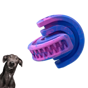 Non-toxic tooth cleaning durable rubber dog toy for small, medium and large breeds treat dispenser for dogs