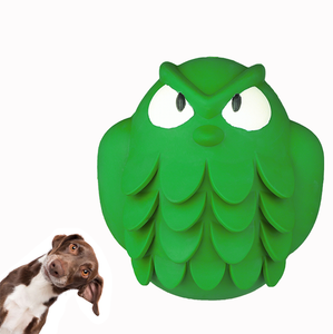 Durable Dog Toy Made of 100% Natural Rubber Jungle Collection Owl Design Durable Dog Treat Toy