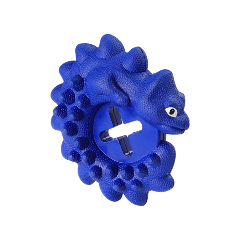 Soft rubber dog toy maker chameleon designs bulges to massage your dog's mouth designer dog chew toy