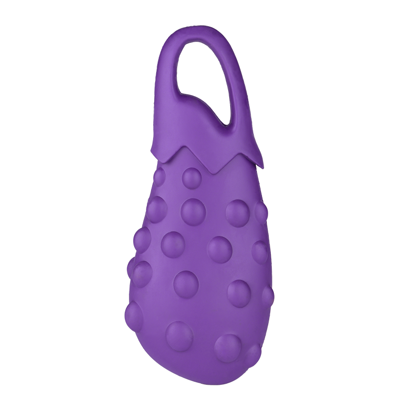 2022 New Arrival Natural Rubber Made Eggplant Design Durable Indestructible Relief Separation Anxiety Calming Dog Toys