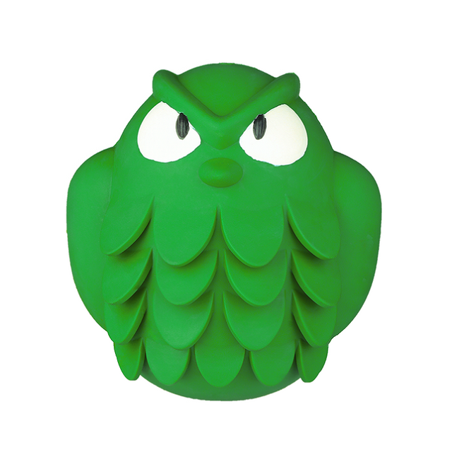 New Owl Design Natural Rubber Chewing Slow Feeder Chewing Toys Rubber Cleaning Teeth Resistance Chewy Toy