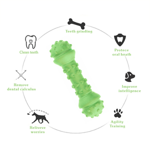 Solid Bone Shaped Dog Chew Toy Indestructible Teeth Cleaning Molar Toys Rubber Bite Chewing for Aggressive Chewers