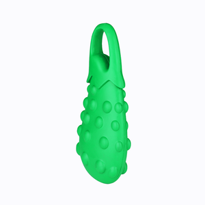 Non-toxic Soft Rubber Eggplant Design Teeth Cleaning Molar Toys Interactive Tug of War Indestructible Chewing Dog Toy
