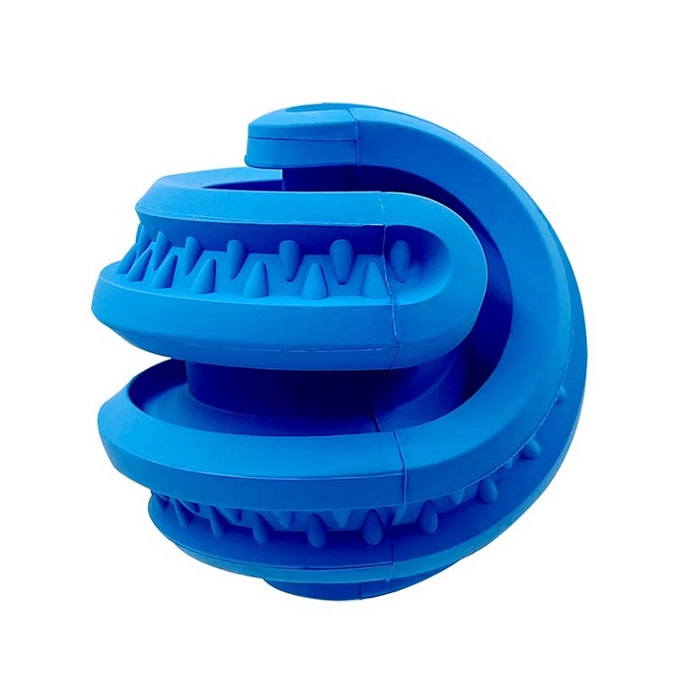 OEM/ODM Spiral Ball Rolling Chewing Feeder Dispensing Dog Toys Teeth Cleaning Molar Indestructible Interactive Chewy Toy
