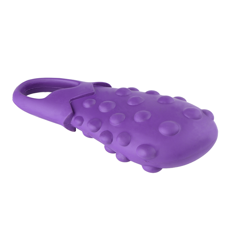 Purple Rubber Dog Toy Made of Chewy Material To Help Dogs Clean Their Teeth Interactive Rubber Dog Pull Toy