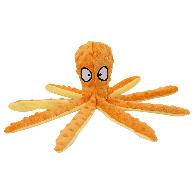 Octopus Plush Squeaky Dog Toy Teeth Cleaning Molar Chew Durable Interactive Dog Toys for Dogs