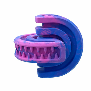 Indestructible Natural Rubber Dog Toy Leaking Food Interactive Puzzle Feeder Chewy Molar Toys for Aggressive Dogs