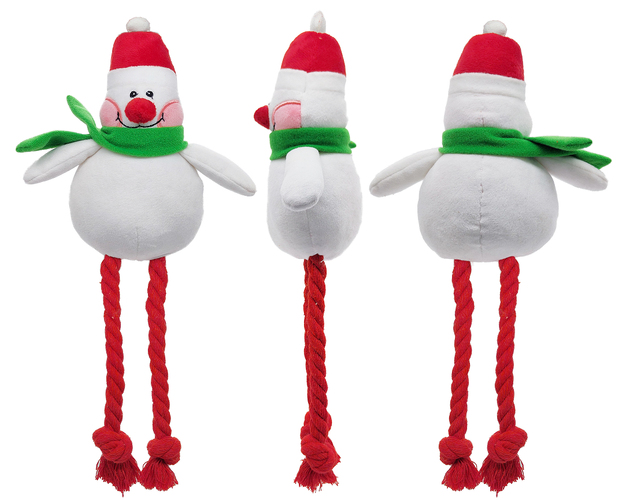 Smiley Face Snowman Chewy Christmas Vacation Dog Toys