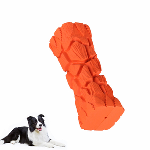 Durable Indestructible Toy for Aggressive Chewers Made From Natural Rubber Squeaky Toy