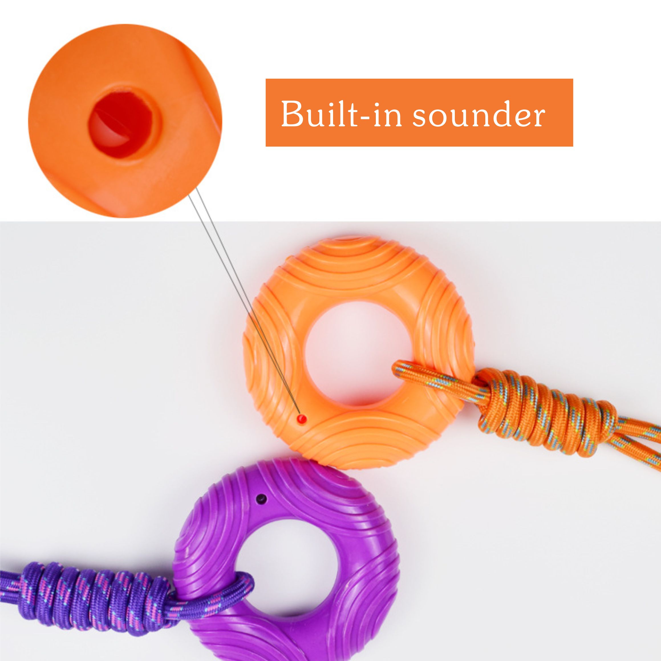 Teething Chew Toys Dog Durable TPR Safe with Rope Chew Toys for Small