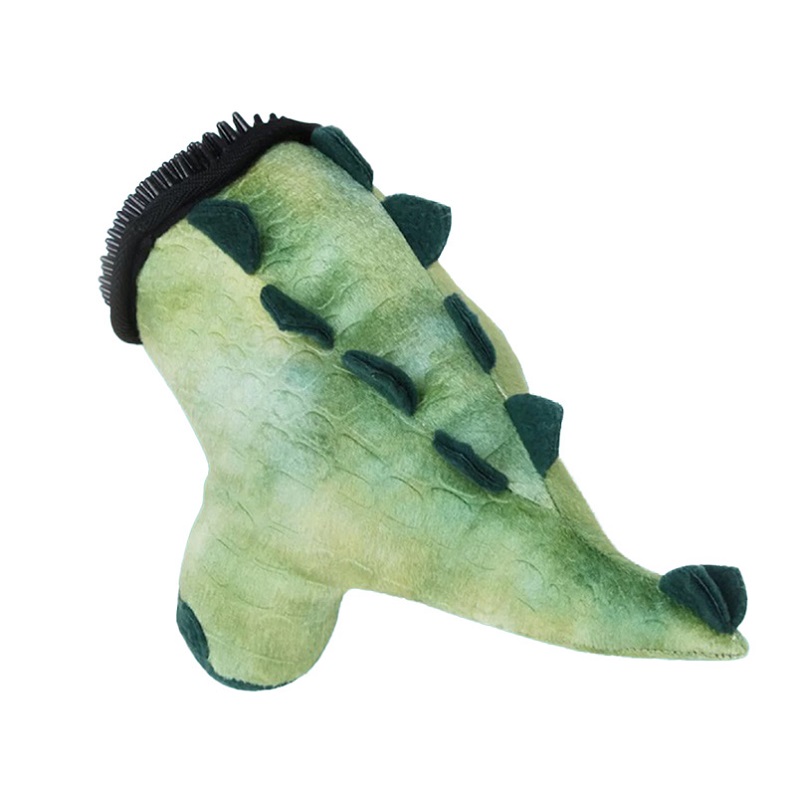 Dinosaur Design Interactive Plush Squeaky Dog Toys Molar Teeth Lightweight Washable Chew Toy Plush