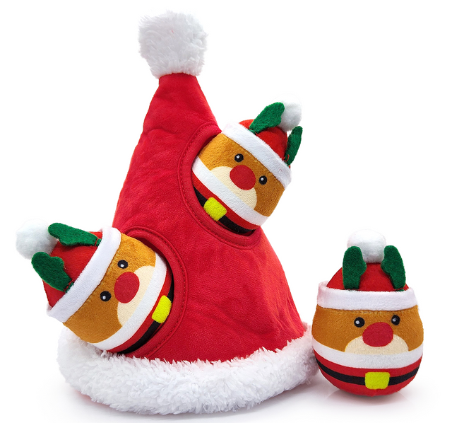 Squeaky Santa Wholesale Christmas Plush Dog Toys for Christmas Manufacturers
