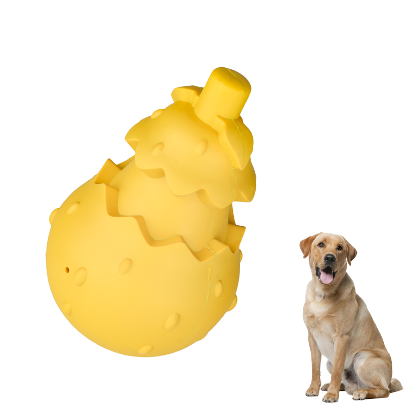 Tough Dog Toys Wholesale Fruit Collection Made with Natural Rubber Snack Dispenser Indestructible Dog Toys