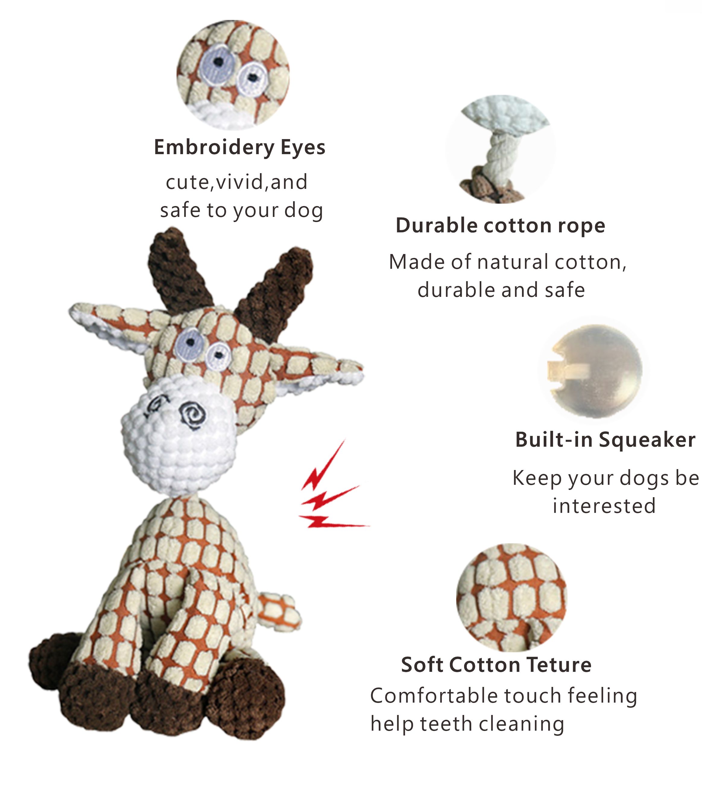 indestructible plush squeaky toy