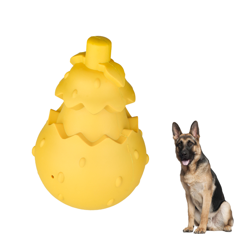 Fun Fruit Design Natural Rubber Indestructible Toys Safe and Hygienic Best Dog Treats Dispenser Hard Chew Toys for Dogs