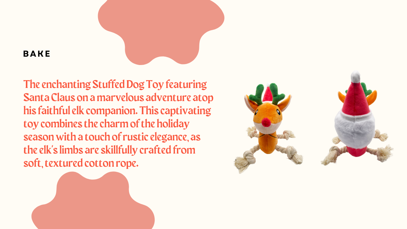 christmas reindeer dog toy long squeaker
