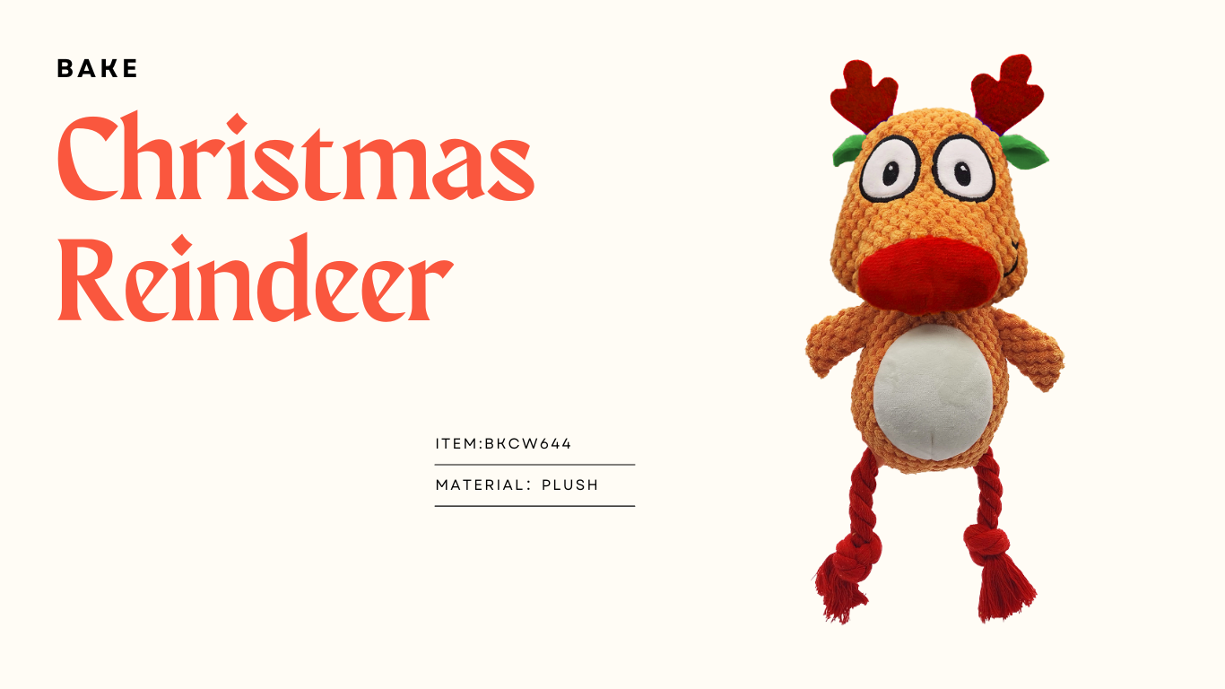 christmas reindeer dog toy