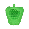 2022 new apple design natural rubber dog molar durable squeak and squeak chewing dog toy