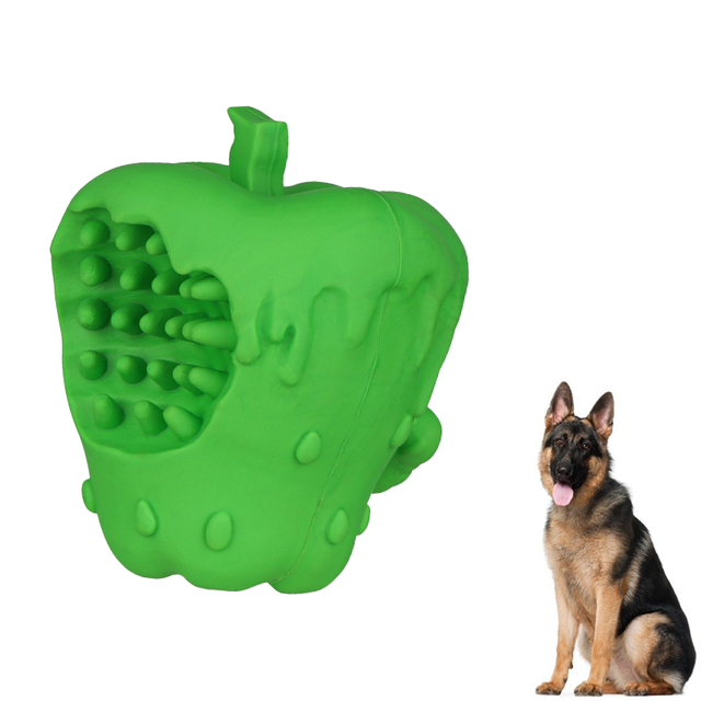 Dog Toys for Senior Dogs Made of 100% Natural Rubber Apple Design Squeak Toys