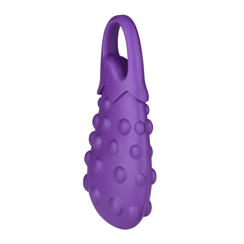 Natural rubber fruit designed dog interactive toy eggplant dog chewing toys